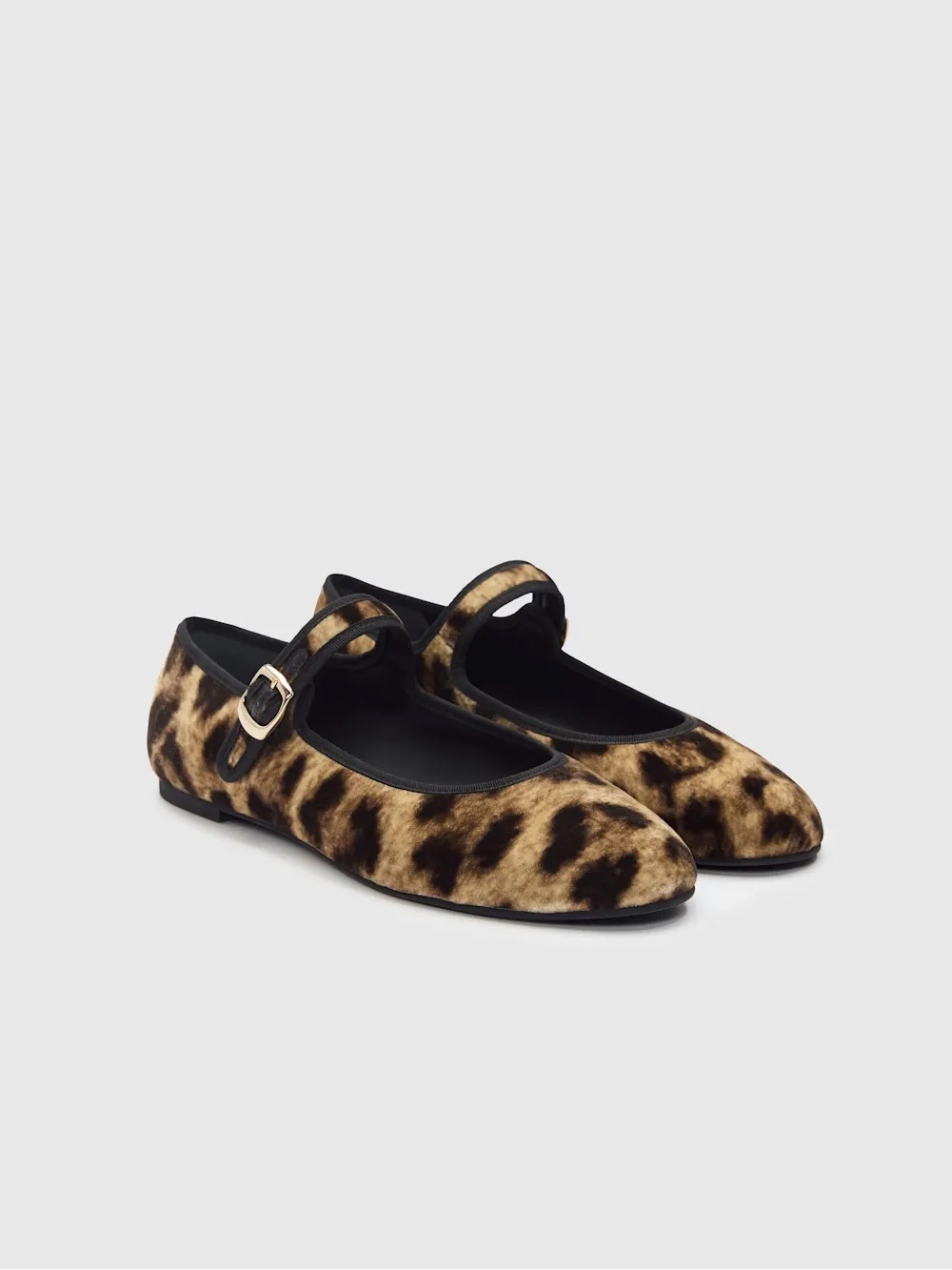 Reformation Tilly Leopard Print Mary Jane Flats NEW